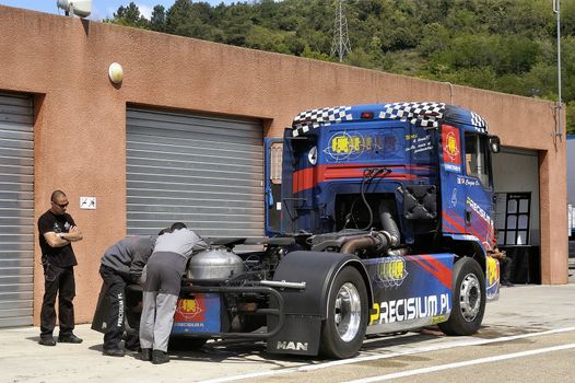 Ales - France - Grand Prix of France trucks May 25th and 26th, 2013 on the circuit of the Cevennes.