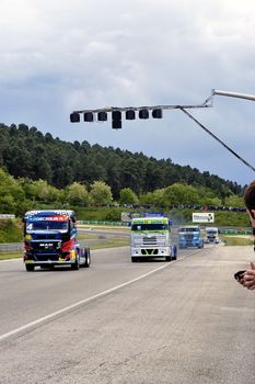 Ales - France - Grand Prix of France trucks May 25th and 26th, 2013 on the circuit of the Cevennes.