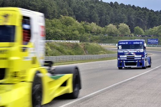 Ales - France - Grand Prix of France trucks May 25th and 26th, 2013 on the circuit of the Cevennes.