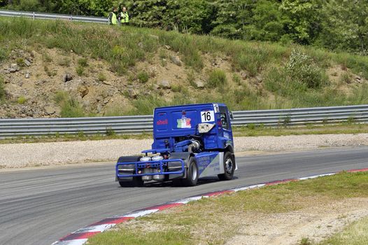 Ales - France - Grand Prix of France trucks May 25th and 26th, 2013 on the circuit of the Cevennes.