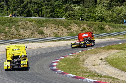 Ales - France - Grand Prix of France trucks May 25th and 26th, 2013 on the circuit of the Cevennes.