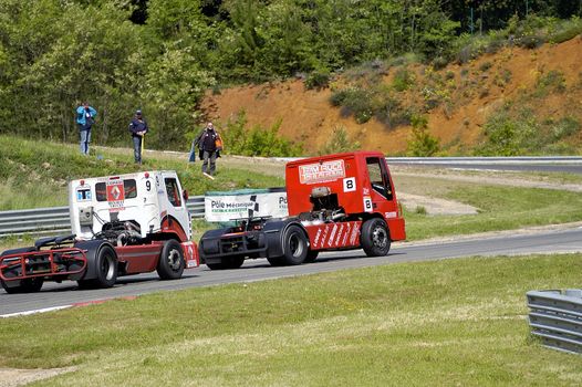 Ales - France - Grand Prix of France trucks May 25th and 26th, 2013 on the circuit of the Cevennes.