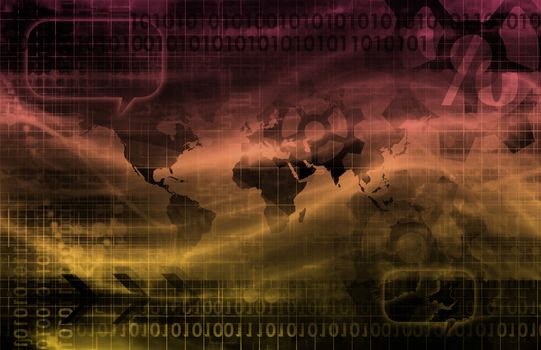 Information Technology or IT as a Art Background