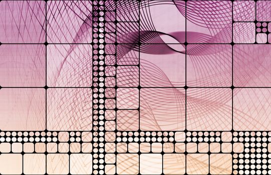 Colorful Squares Background with a Edit Blocks