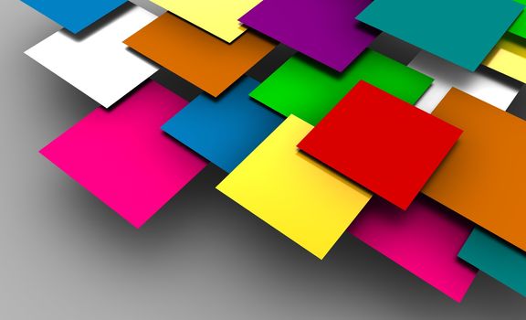 3D Squares Background with a Futuristic Concept