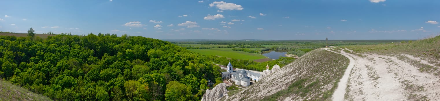 Divnogorsky Sacred Uspensky man's monastery in the summer