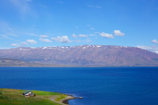 Fishing village, Djupivogur, Iceland This is a beautiful landscape of a traditional fishing village in Iceland called Djupivogur
