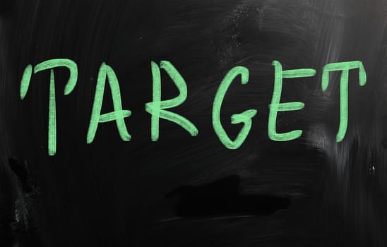 target written on blackboard