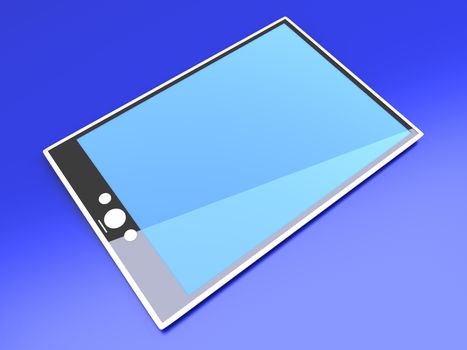 A Tablet PC / Pad. 3D rendered illustration.  