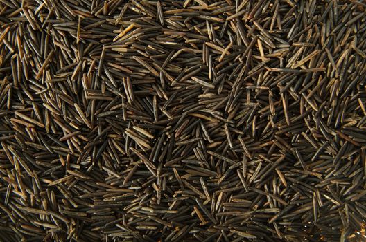 A background image of wild rice grains