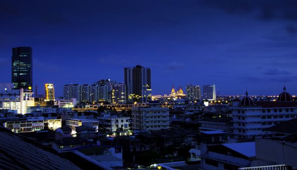 Modern city view of Bangkok, Thailand. Cityscape. 
