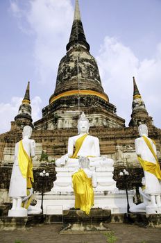 Old Temple Wat Yai Chai Mongkhon of Ayuthaya Province Thailand