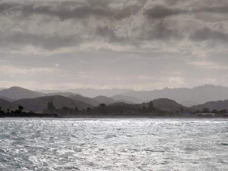 Storm brewing in the roaring forties off the coast of Tolaga Bay  North Island  New Zealand