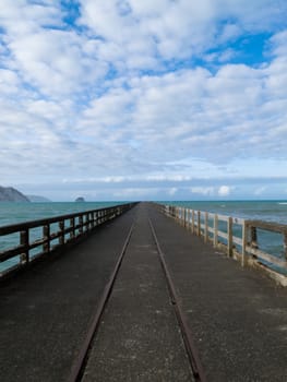 Longest pier Tolaga Bay Wharf in Gisborne North Island New Zealand