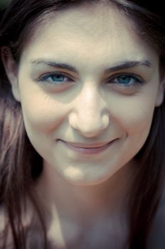 beautiful model young woman portrait close up