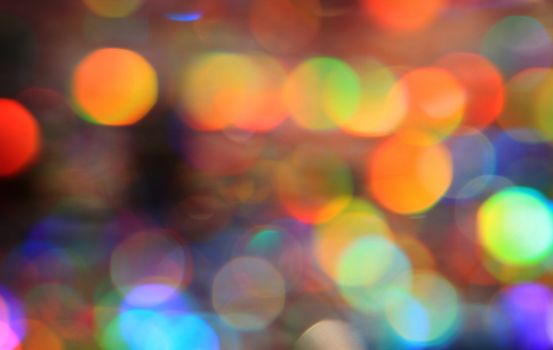 Blurry pattern of colorful decoration lights