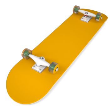 Orange skateboard. Isolated render on a white background