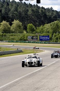 chases of Caterham on the circuit of the Cevennes with Ales in the French department of Gard the May 24th and 25th, 2013. On the circuit