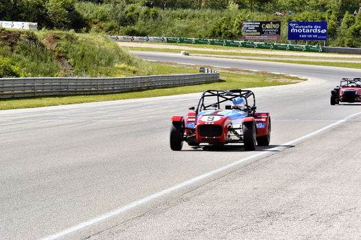 chases of Caterham on the circuit of the Cevennes with Ales in the French department of Gard the May 24th and 25th, 2013. On the circuit