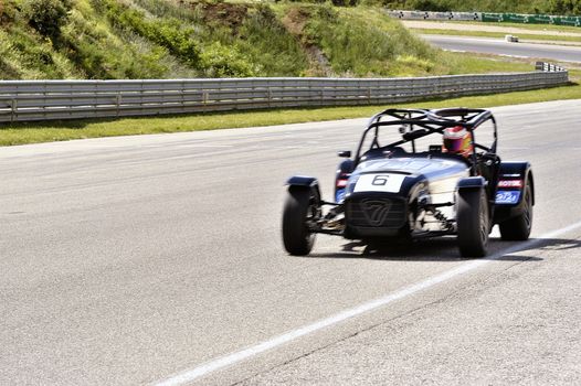 chases of Caterham on the circuit of the Cevennes with Ales in the French department of Gard the May 24th and 25th, 2013. On the circuit