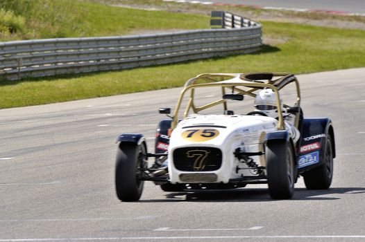 chases of Caterham on the circuit of the Cevennes with Ales in the French department of Gard the May 24th and 25th, 2013. On the circuit