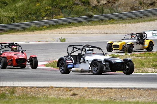 chases of Caterham on the circuit of the Cevennes with Ales in the French department of Gard the May 24th and 25th, 2013. On the circuit