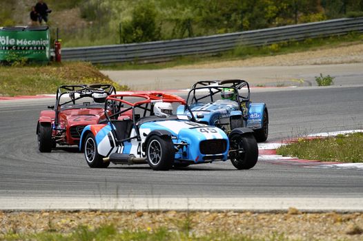 chases of Caterham on the circuit of the Cevennes with Ales in the French department of Gard the May 24th and 25th, 2013. On the circuit