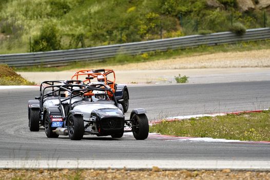 chases of Caterham on the circuit of the Cevennes with Ales in the French department of Gard the May 24th and 25th, 2013. On the circuit