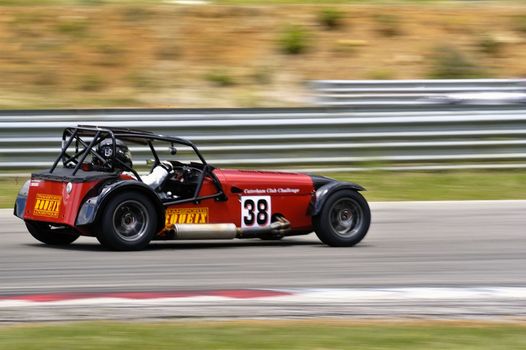 chases of Caterham on the circuit of the Cevennes with Ales in the French department of Gard the May 24th and 25th, 2013. On the circuit