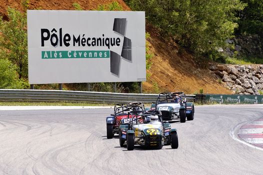 chases of Caterham on the circuit of the Cevennes with Ales in the French department of Gard the May 24th and 25th, 2013. On the circuit