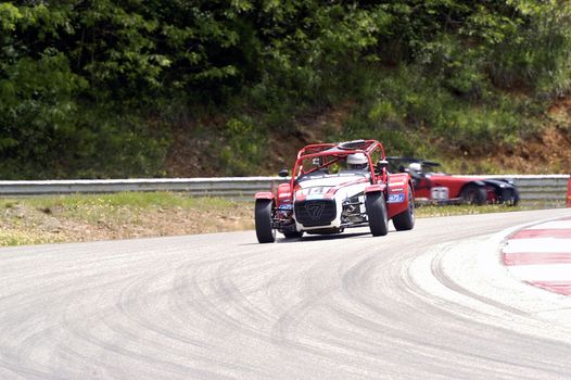 chases of Caterham on the circuit of the Cevennes with Ales in the French department of Gard the May 24th and 25th, 2013. On the circuit