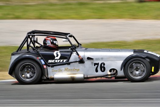 chases of Caterham on the circuit of the Cevennes with Ales in the French department of Gard the May 24th and 25th, 2013. On the circuit