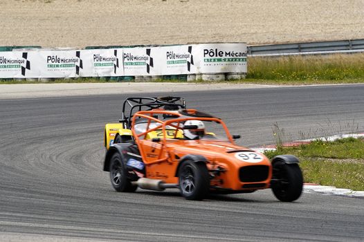 chases of Caterham on the circuit of the Cevennes with Ales in the French department of Gard the May 24th and 25th, 2013. On the circuit