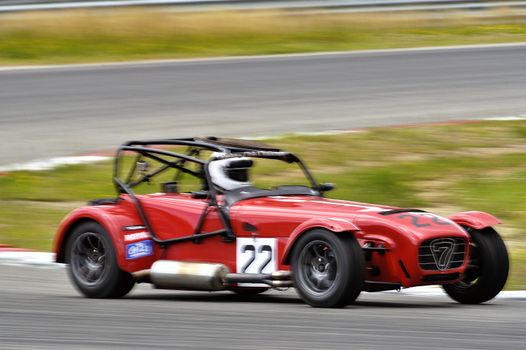 chases of Caterham on the circuit of the Cevennes with Ales in the French department of Gard the May 24th and 25th, 2013. On the circuit