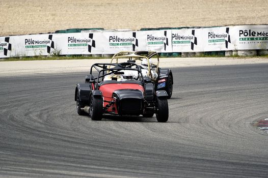 chases of Caterham on the circuit of the Cevennes with Ales in the French department of Gard the May 24th and 25th, 2013. On the circuit