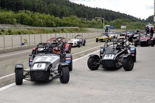 chases of Caterham on the circuit of the Cevennes with Ales in the French department of Gard the May 24th and 25th, 2013. On the circuit