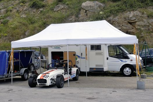 chases of Caterham on the circuit of the Cevennes with Ales in the French department of Gard the May 24th and 25th, 2013. 