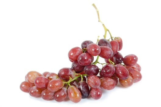 close up  fresh fruits  over white background