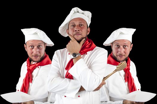 A man chef on a white background