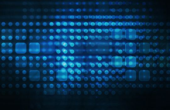 Technology Infrastructure as a Blue Abstract Art