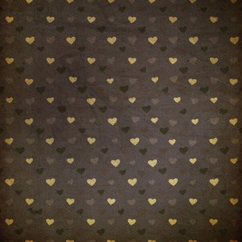 Retro grunge hearts background. 