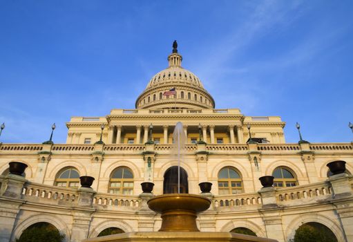 The United States Capitol Building on the mall in Washington D.C.