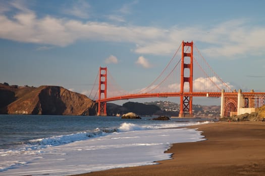 The Golden Gate Bridge in San Francisco bay