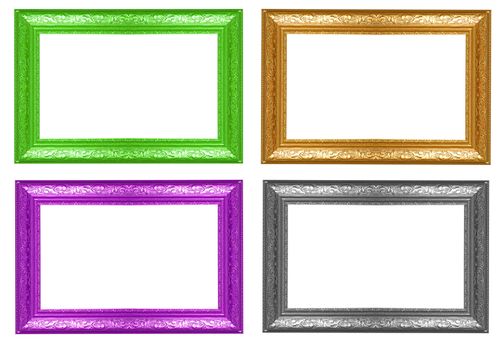 The antique frame isolated on white background.