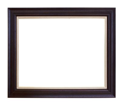 Classic wooden frame isolated on white background