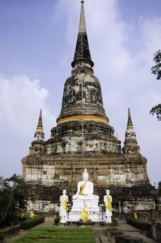 Wat Yai Chai Mongkhon, old buddhist temple of Ayuthaya Province Thailand 