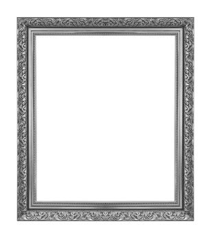 black antique frame isolated on white background.