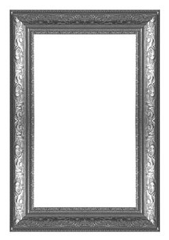 black antique frame isolated on white background.