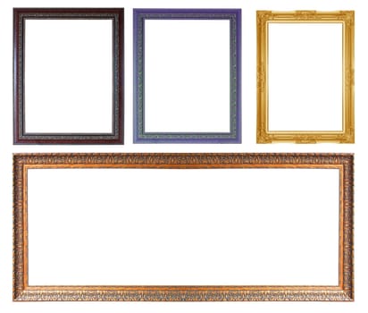 The antique frame isolated on white background.