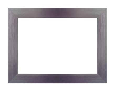 wooden  picture frame. Isolated over white background